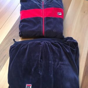 Fila velour tracksuit size XXL